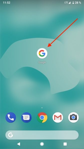 Переход к приложение Google