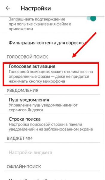 Голосовая активация