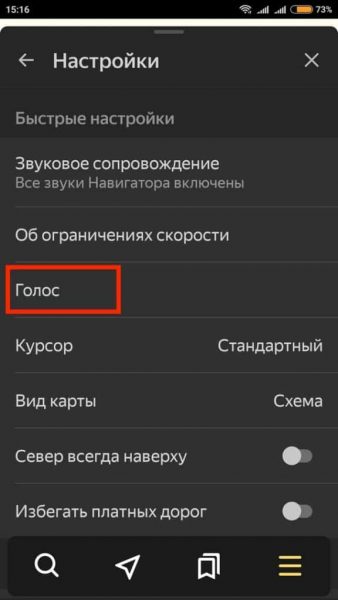 Пункт «Голос»