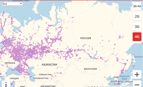Карта покрытия