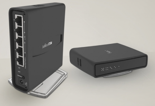 Маршрутизатор MikroTik hAP ac2 в вертикальном и горизонтальном положениях