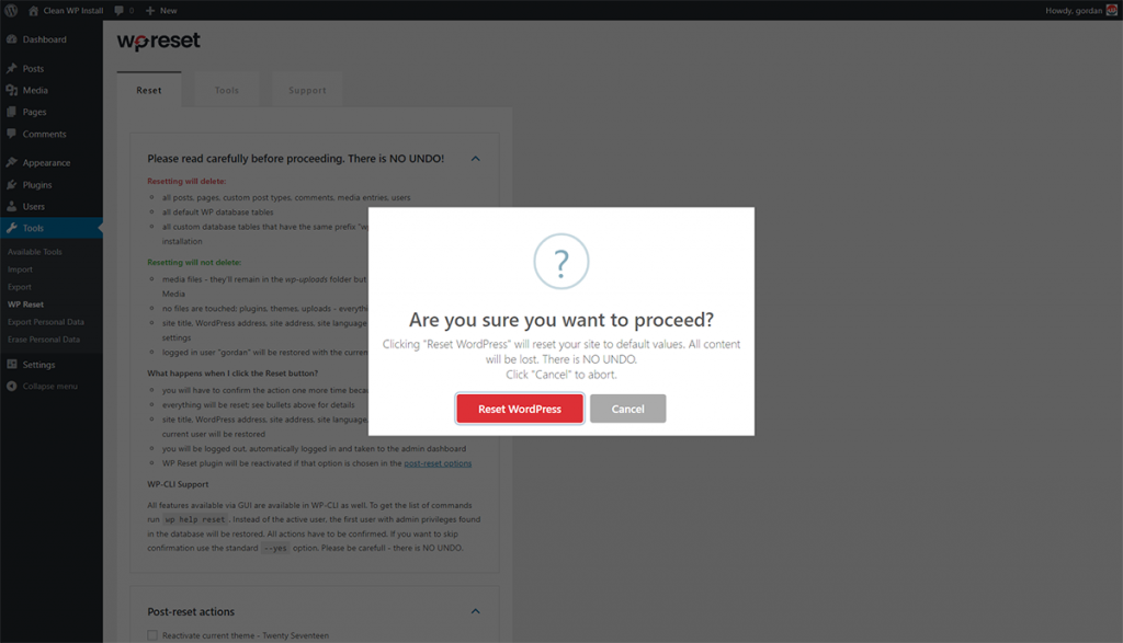 Как восстановить сайт на WordPress, а не переустанавливать