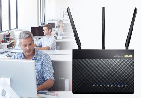 Роутер ASUS можно использовать в офисе