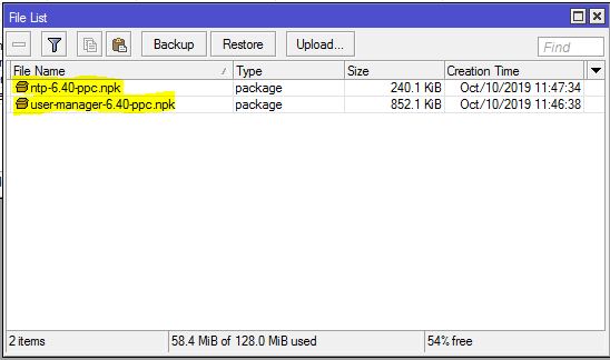 Installing User Manager and NTP Packages