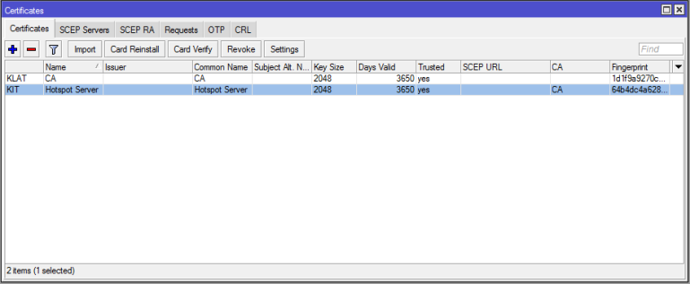 Created CA and Server Certificates