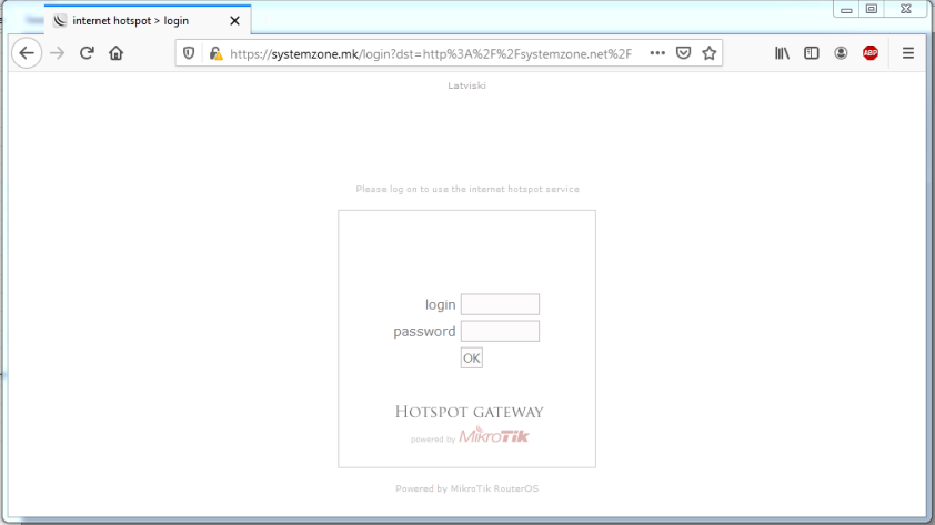 MikroTik Hotspot HTTPS Login Page