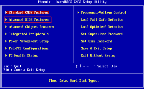 настройки award bios