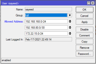 Applying IP Based User Access in MikroTik RouterOS