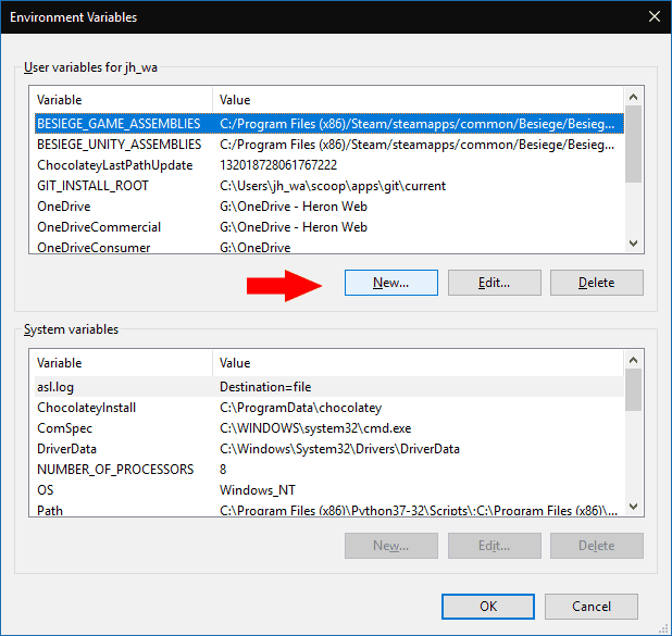 Как установить переменную среды в Windows 10