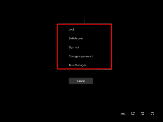 действия по ctrl alt delete