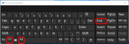 нажатие ctrl alt delete