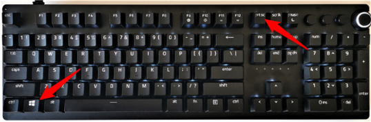 Использование Windows + Print Screen для создания снимка экрана в Windows