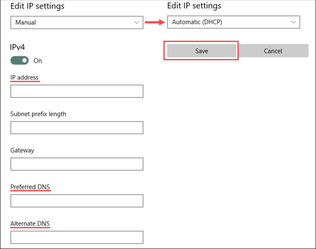 автоматические настройки IP