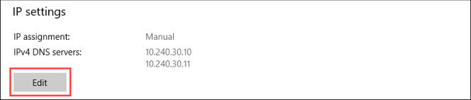 кнопка редактирования настроек IP