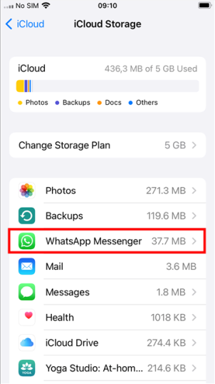 Коснитесь приложения для сброса на вашем iPhone
