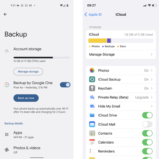 Смартфоны Android и iPhone предлагают хорошую поддержку облака