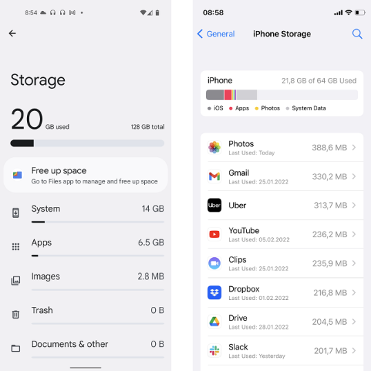 Хранилище можно расширить на многих телефонах Android, в отличие от iPhone.