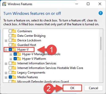 Включить Hyper-V