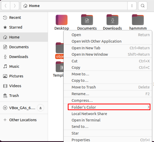 Как изменить цвет папки в Ubuntu 22.04