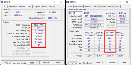 Как проверить, какой профиль XMP используется