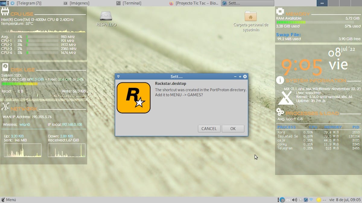 PortWINE: Скриншот установки и использования - 13