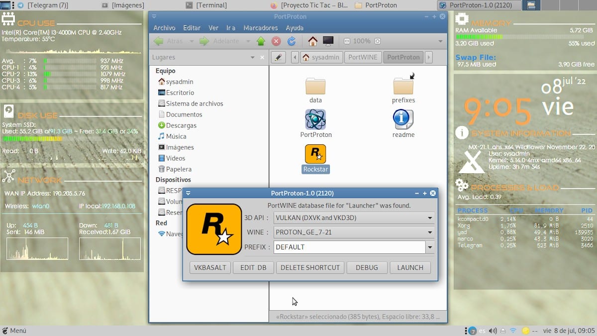 PortWINE: Скриншот установки и использования - 15