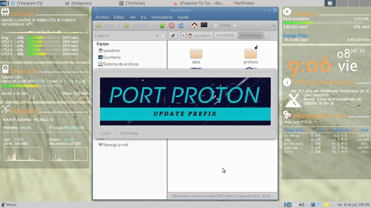 PortWINE: Скриншот установки и использования - 16