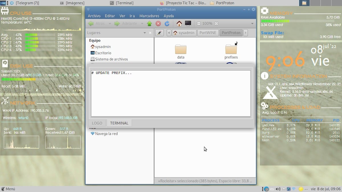 PortWINE: Скриншот установки и использования - 17