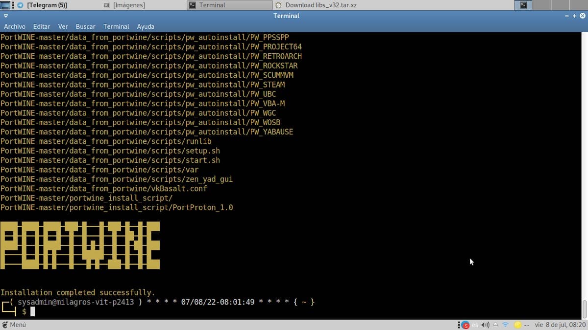 PortWINE: Скриншот установки и использования - 2