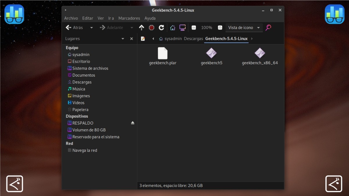 Распаковка ZIP-файла Geekbench 5