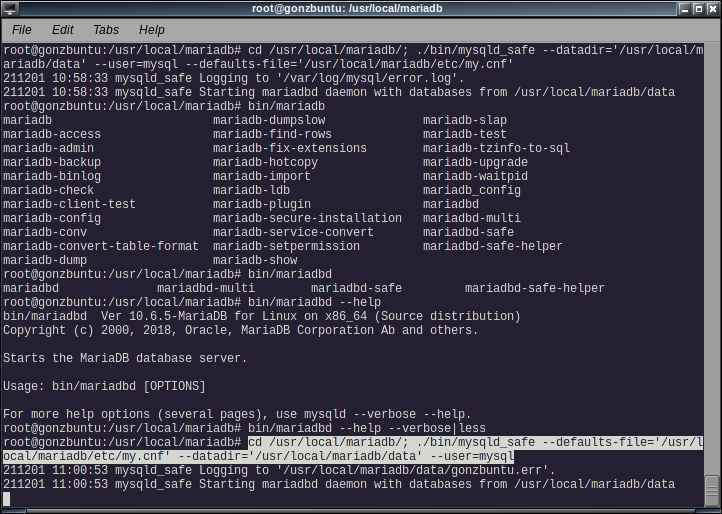 MariaDB запущена