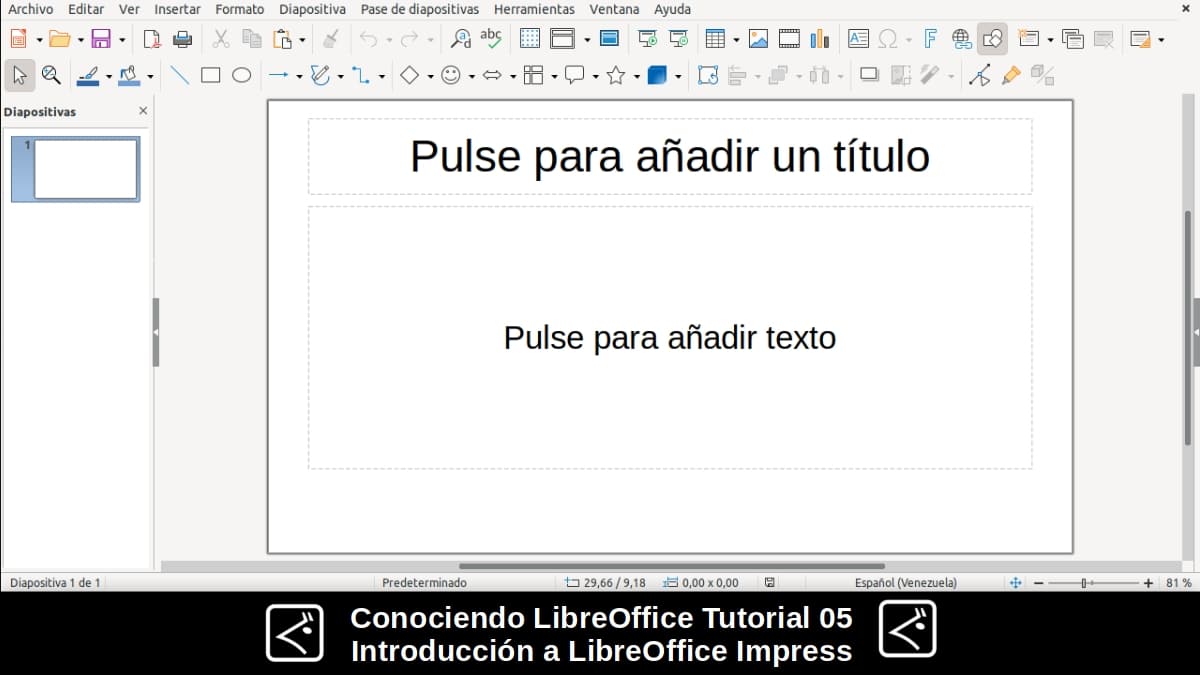 LibreOffice Impress: знакомство с менеджером презентаций