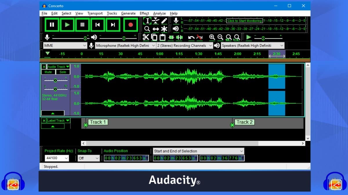 Audacity 1.2.3: гигантский релиз