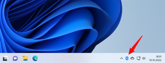 Значок Bluetooth на панели задач Windows 11