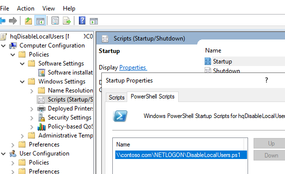 powershell скрипт для удаления отключения локальных пользователей