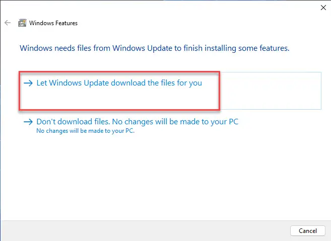 Разрешить обновление Windows