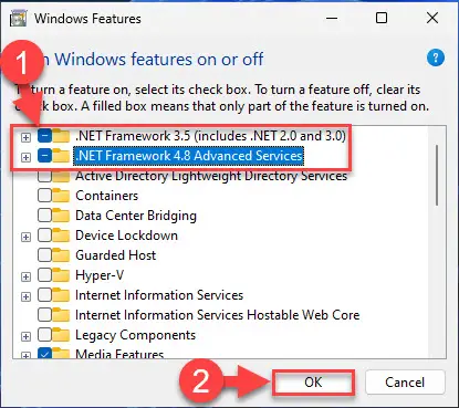 Повторно включить NET