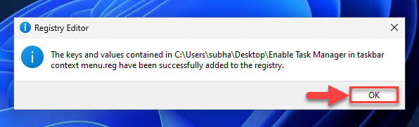 Реестры успешно изменены