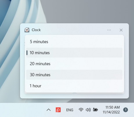 Выберите другое время повтора для вашего будильника