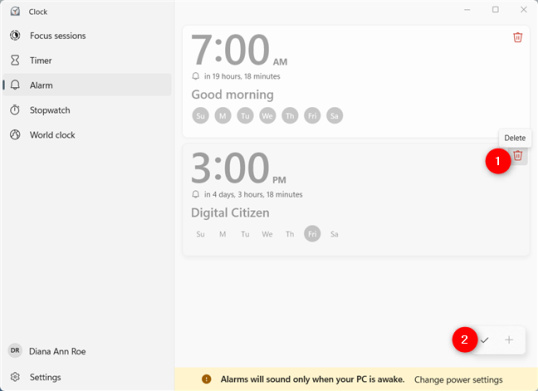 Используйте кнопку «Редактировать будильники», чтобы удалить несколько будильников одновременно.