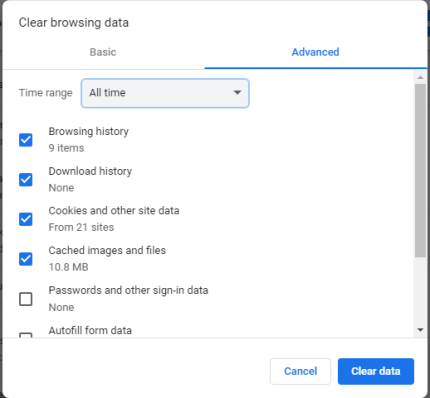 Расширенный дает вам доступ к удалению большего количества элементов