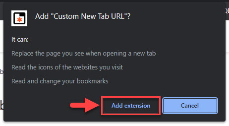Добавить расширение