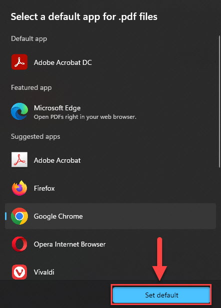 Сделать браузер приложением по умолчанию для PDF-файлов