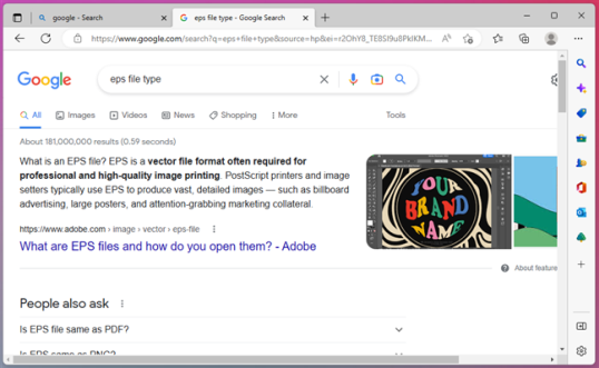 Поиск в Google информации о неизвестном типе файла