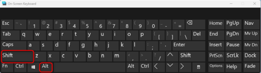 Левый Alt+Shift меняет язык клавиатуры