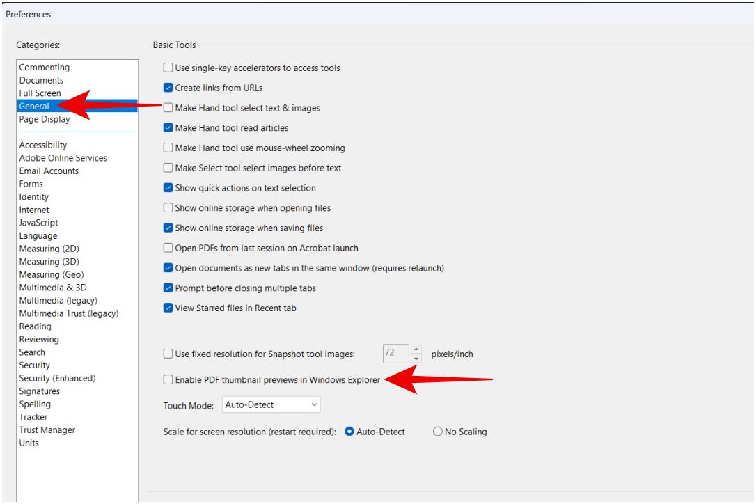 Включить предварительный просмотр миниатюр PDF в проводнике Windows