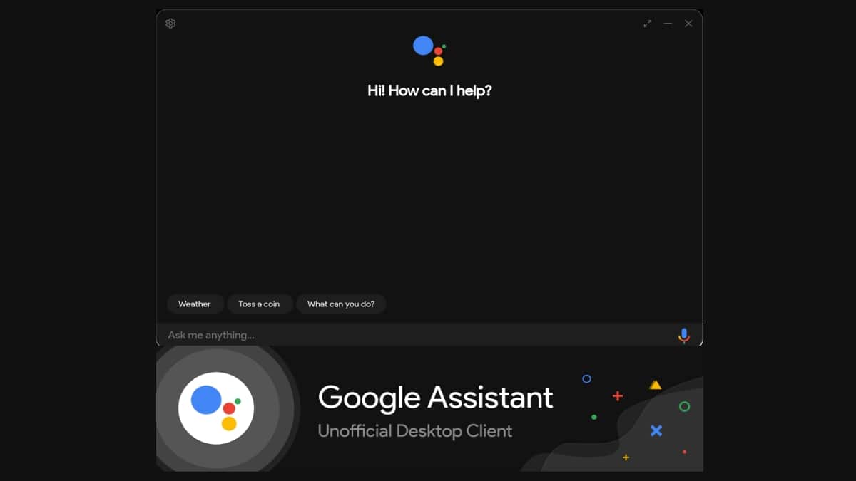 Неофициальный рабочий стол Google Assistant: кроссплатформенный клиент