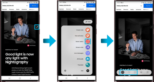 Нажмите Умный выбор и выберите нужный инструмент выделения.