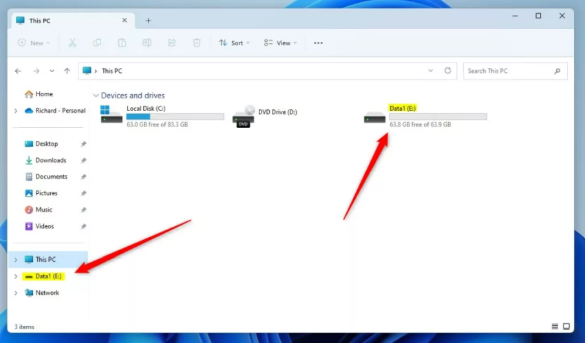 Проводник Windows с дисками