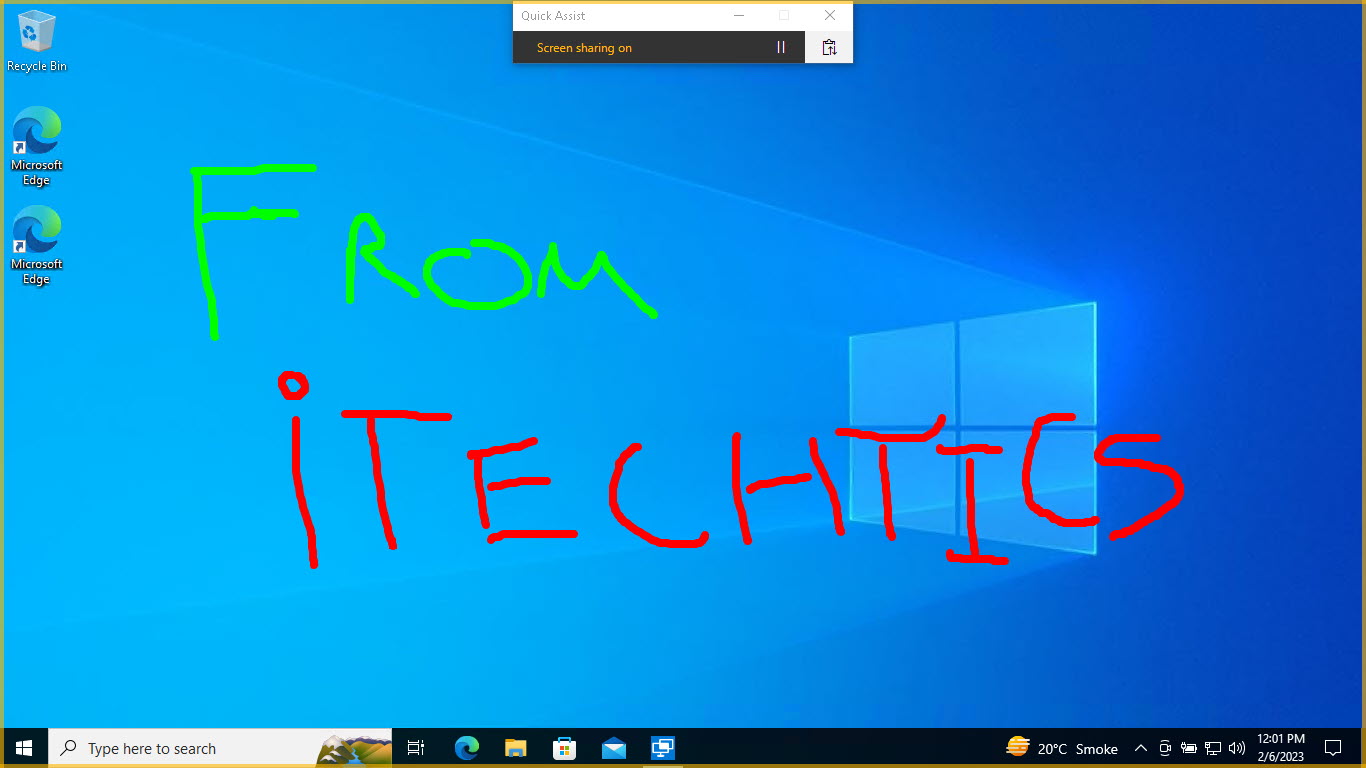 Использование инструмента «Перо» в Quick Assist